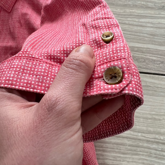 Like New Ted Baker Sz XL Casual Short Sleeve Red Gingham Check Button Down Shirt - Picture 6 of 9